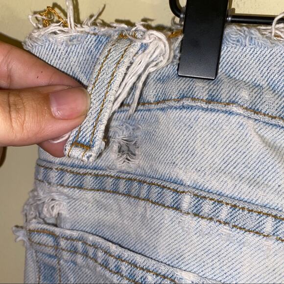 VNTG LEVIS destroyed high waisted mom jeans 33x36 grunge made in USA - Picture 6 of 11